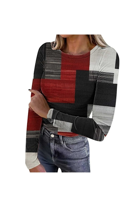 Long Sleeve Shirt Womens Tops Trendy 2026 Pullover Oversized Tops for Women Western My Items