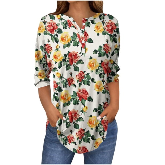 Fashion Fall Saving My Items Women's Fall T-Shirts Women's Shirts Casual 3/4 Sleeve Womens Tops Casual Womens Blouses Casual Dressy my order