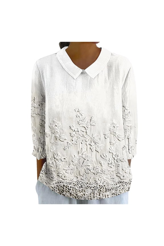 My Items Women's Plain T-Shirts Womens Shirts Trendy Womens 3/4 Sleeve Tops Work Blouses Reorder Items