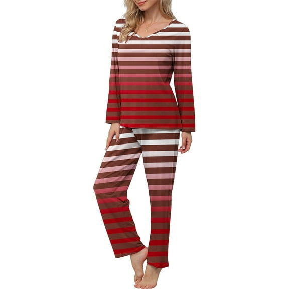 Outfits Set for Women Matching Sets Women Clothing Fall Casual Printed V neck Long Sleeve Shirt Long Pants Set reorders from my past orders