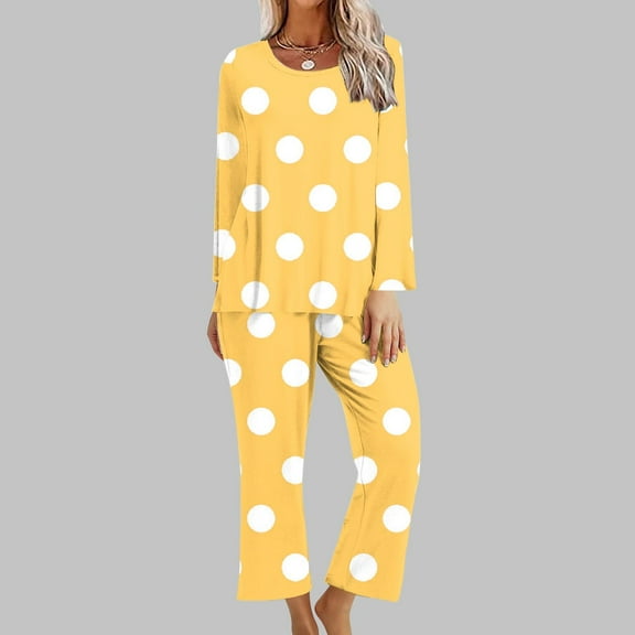 Outfits Set Womens Sweatsuit Set Non Positioning Printed Round Neck Long Sleeve Long Pants Set my items out for delivery