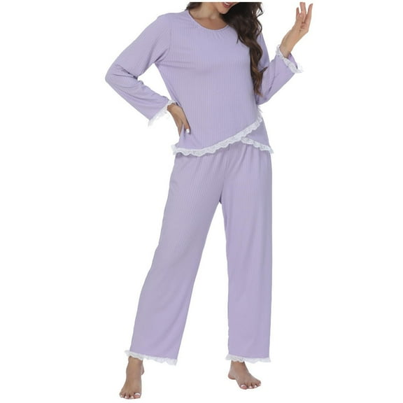 Fashion Fall Saving Outfits Set for Women Sweat Outfit Women Casual Solid Color Long Sleeve Round Neck Blouses Pants Sets my orders