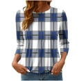thumbnail image 1 of Plus Size Spring Blouse for Women Tops Casual Short 3/4 Length Sleeve Womens Tops Womens Blouses Casual Spring My Reorder List, 1 of 7