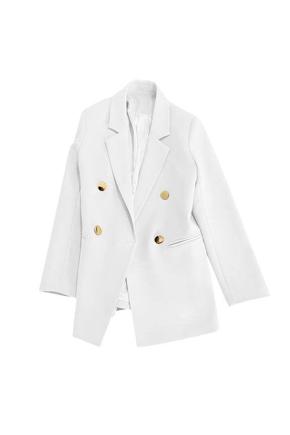 Blazer Dress Ladies Long Sleeve Lapel Solid Color Fake Pocket Suit Jacket My Cart Items Today