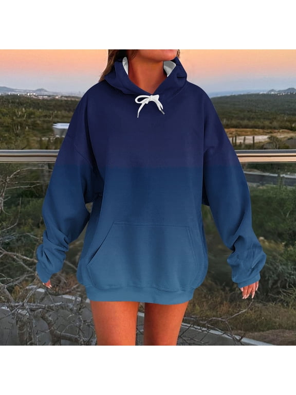 Oversized Sweatshirt for Women Crewneck Tops Long Sleeve Loose Fit Shirts for Women Round Neck