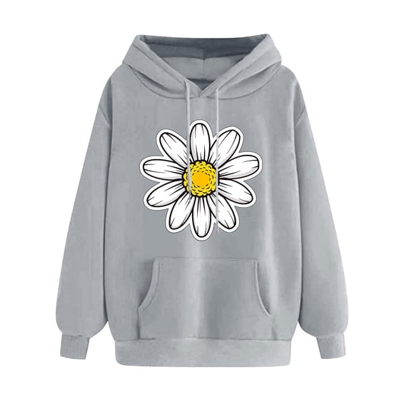 Pohista Sweatshirts for Women with Hood Women's Shirts Casual Womens Shirts Long Sleeve Loose Fit Womens Blouses My Items in Cart