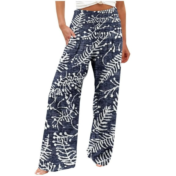 Pohista Women Trouser Pants Elastic Waist Wide Leg Pants Woman Dress Wide Leg Sweatpants Women Petite Plus