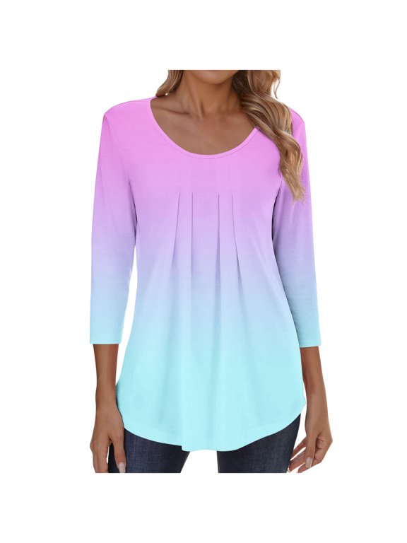 Women's Blouse Boho Women's Tops Women's Tops 3/4 Sleeve Print Women's Blouse Reorder Items