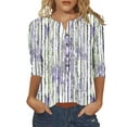 thumbnail image 1 of Women's Boho Tops for Fall Womens Shirts Womens 3/4 Sleeve Tops for Fall Womens Blouses Reorder Items, 1 of 6