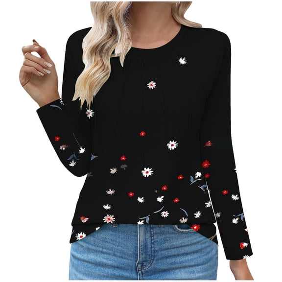 Womens Blouses Long Sleeve Petite Women's Shirts Plus Size Pullover Plus Size Blouses Casual Spring My Items