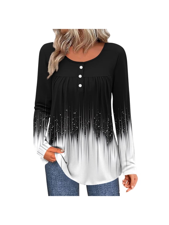 Womens Spring Shirts Long Sleeve Womens Top Pullover Plus Size Tops Casual My Items