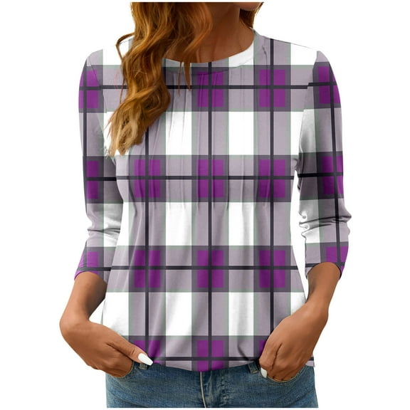 Womens Spring Top Women's Shirts Quarter Length Sleeve Tops Womens Blouses My Orders