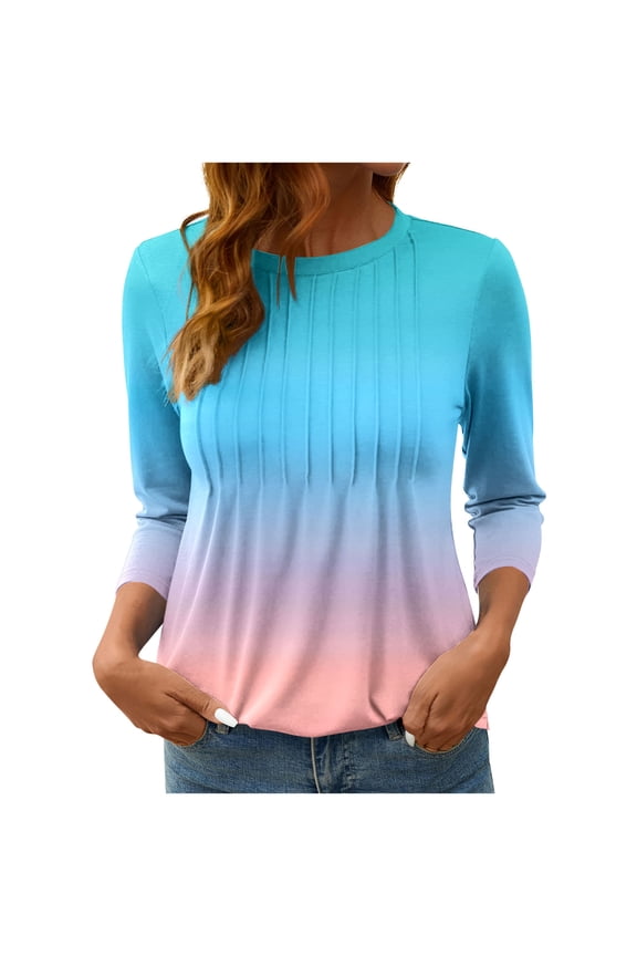 Fashion Fall Saving Womens Fall Tops Casual Women's Shirts Casual Crop Tops for Women 3/4 Sleeve Womens Blouses Fall Work my items ordered