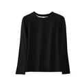 thumbnail image 1 of Womens Long Sleeve Tops Casual Lightweight Womens Shirts Trendy Pullover Oversized Tee Shirts for Women My Order My Items, 1 of 2