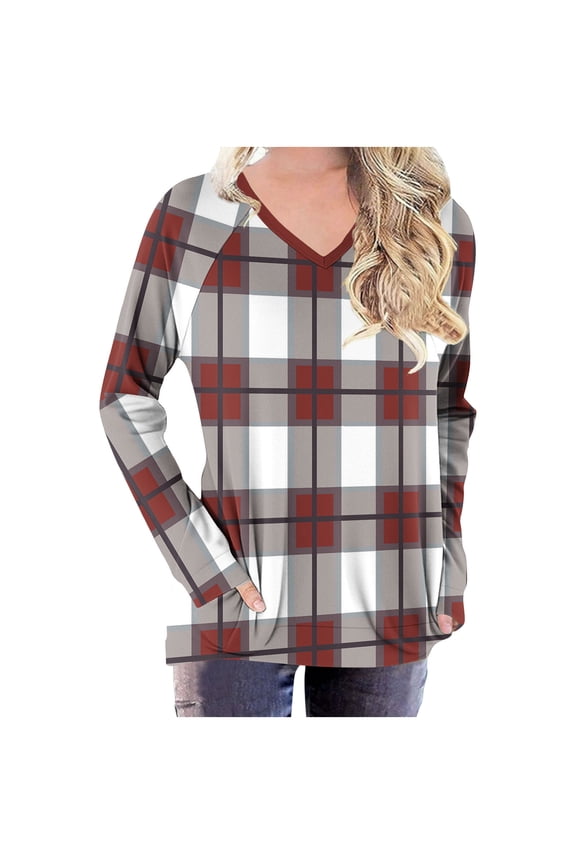 Womens Long Sleeve Tops Casual Womens Shirts Trendy Pullover Tshirts Shirts My Order My Items