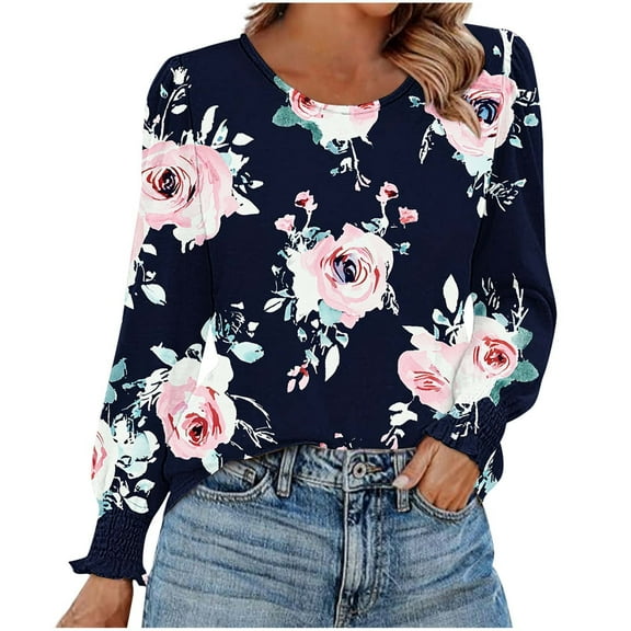 Womens Long Sleeved Shirts Womens Tops Trendy Fall Pullover Fall Tshirts Shirts for Women Oversized My Items My Order