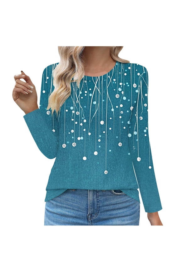 Womens Shirts Casual Long Sleeve Women's Tops Dressy Casual Plus Size Pullover Oversized Tee Shirts for Women My Items My Order