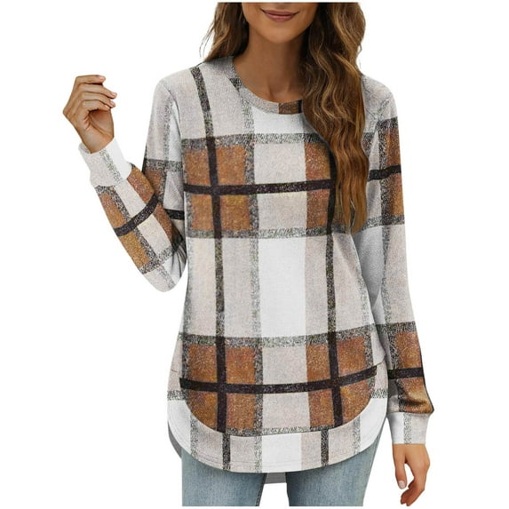 Womens Tops Long Sleeve Loose Fit Womens Shirts Spring Pullover Plus Size Sweatshirt Tops for Women My Items