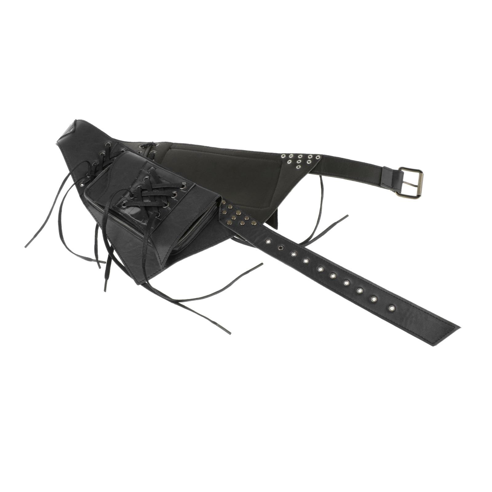 Fashion Fanny Pack Costume Bags Wallet Adjustable Steampunk Waist Bag Pouch for Black
