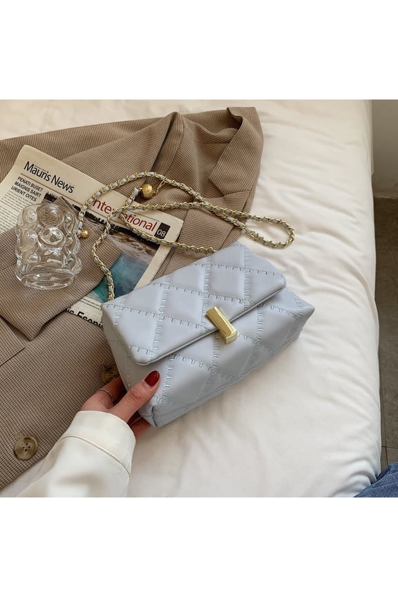 Fashion Female Bag High-end Western Style One-shoulder Messenger Bag,Blue