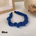 thumbnail image 1 of Fashion Females Headdress Headbands Solid Color Hair Clasp Heads Accessories Knitted Pleated Hair Hoop Knitting Wool BLUE, 1 of 1