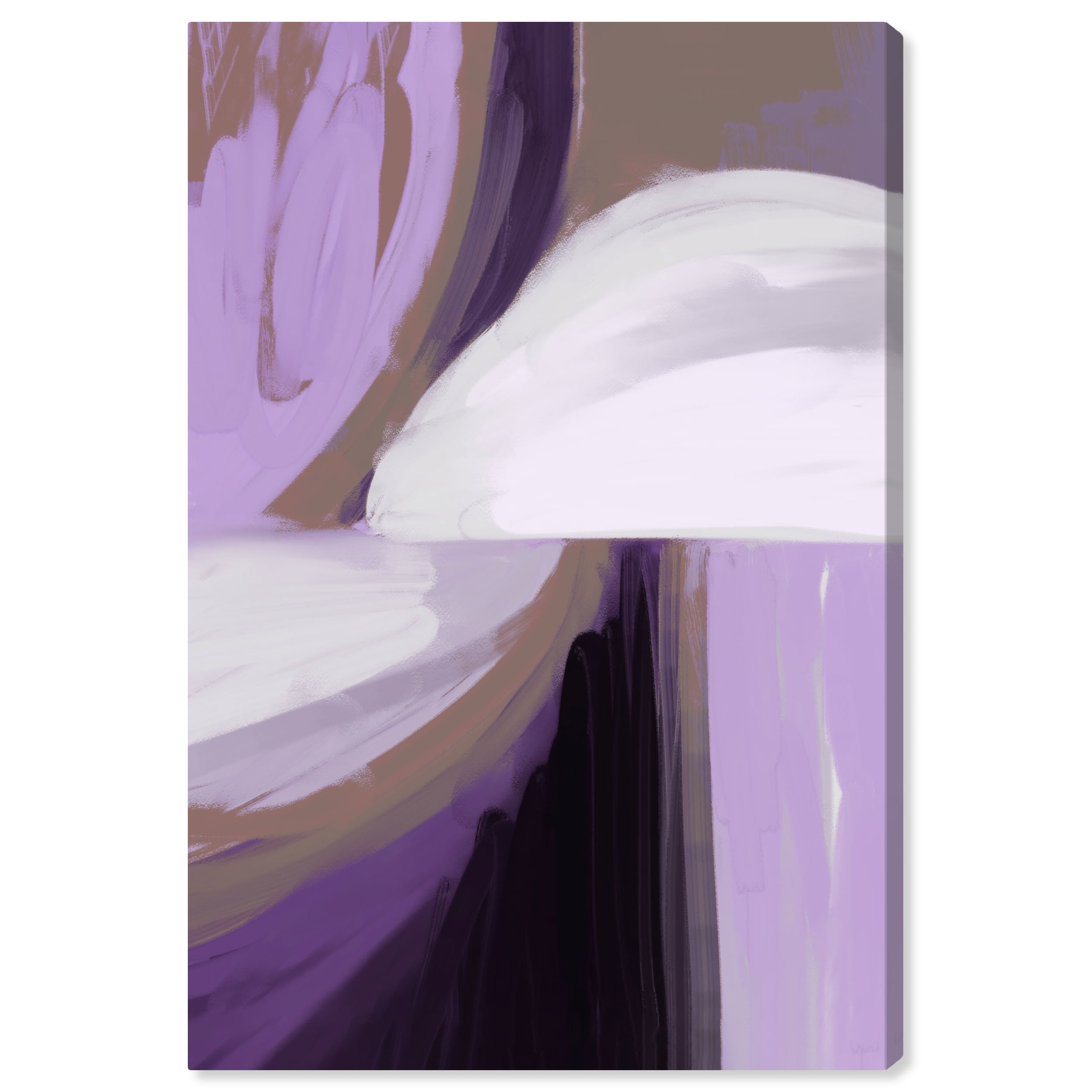 Amethyst and Earth Combo Abstract Canvas Wall Art, 10" x 15"