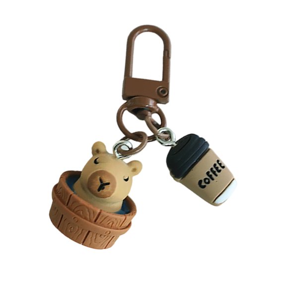 Fashion Figurine Keyring Cartoon Keychain Portable Resin Charm Bag Pendant for Backpacks and Purses