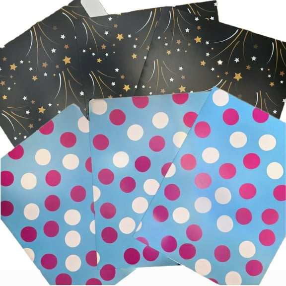 Fashion File Folders - 6 Pack (2 Designs - 3 of Each Pattern!)