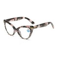 thumbnail image 1 of Women's Fashion Floral Thick Retro Oversized Cat Eye Reading Glasses 4.00, Classic Anti-blue Light Readers Presbyopic Glasses +4.00 Strength, 1 of 7