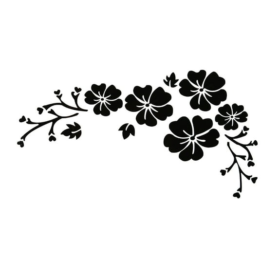 Fashion Flower Blossom Car Decal Sticker Auto Truck Bumper Door Window Decor