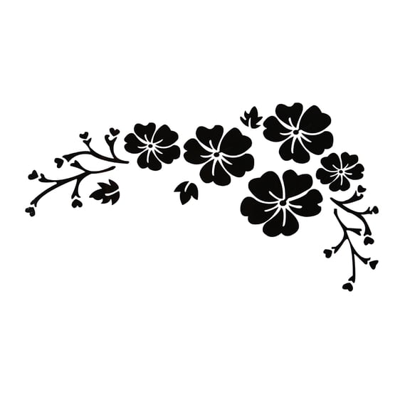 Fashion Flower Blossom Car Decal Sticker Auto Truck Bumper Door Window Decor