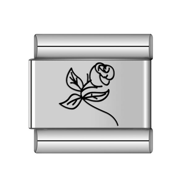 Fashion Flower Italian Charm Links Fit 9mm Bracelet Women Men Stainless Steel Jewelry Accessories DIY Making