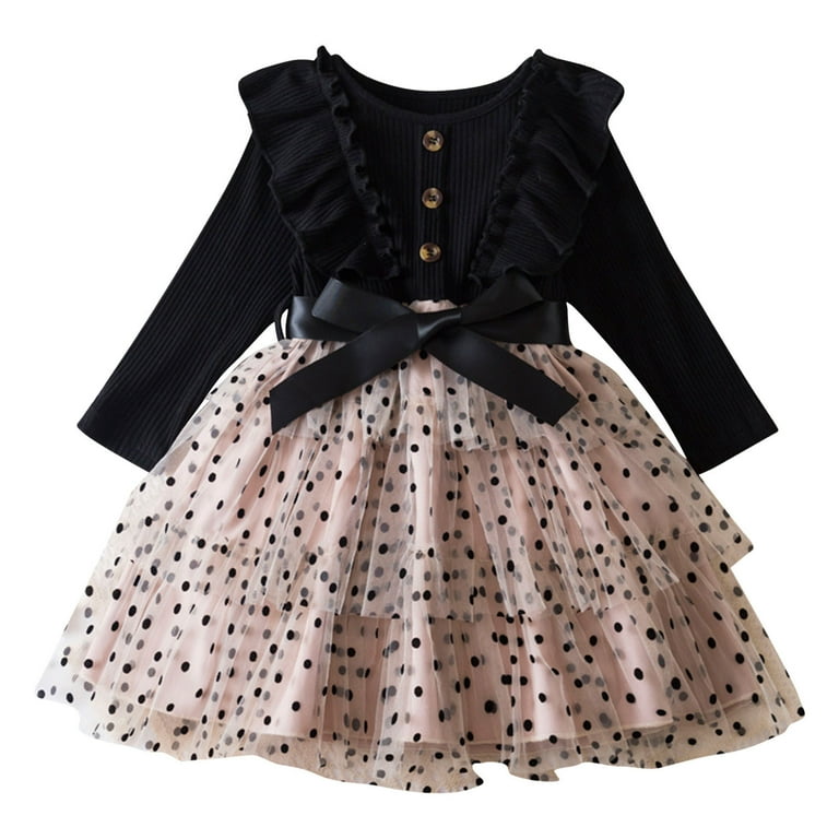 Fashion Fluffy Fall Dresses Toddler Princess Dress Ball Gown for