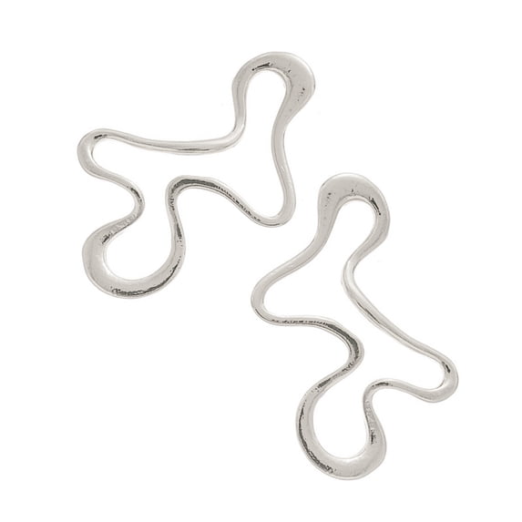 Fashion Forward Geometric Metal Earrings With Irregular Cutouts Women Jewelry Gift