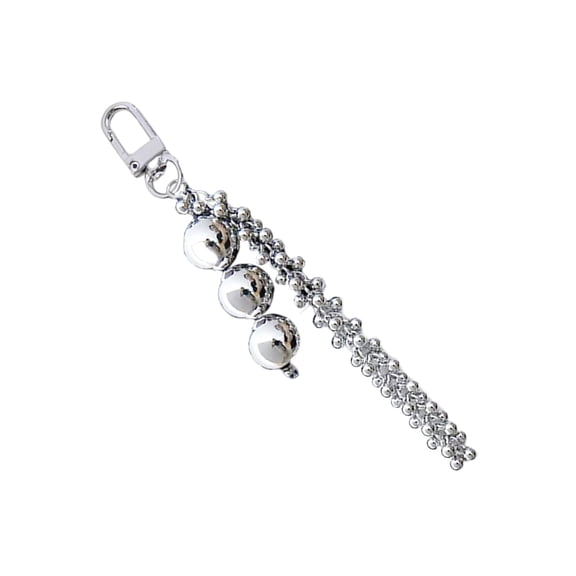 Fashion Forward Keychain Accessory Stylish Beads Keyring Pendant Keyring Bag Decorative Charm with Fringe Detailing