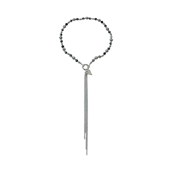 Fashion-Forward Layered Resin Heart Necklace With Beaded Fringe Drops For Street Photography