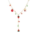 thumbnail image 1 of Fashion Forward Lightweight Chain Necklace Featuring Fruit Pendant Including Watermelon Strawberry Charm, 1 of 9