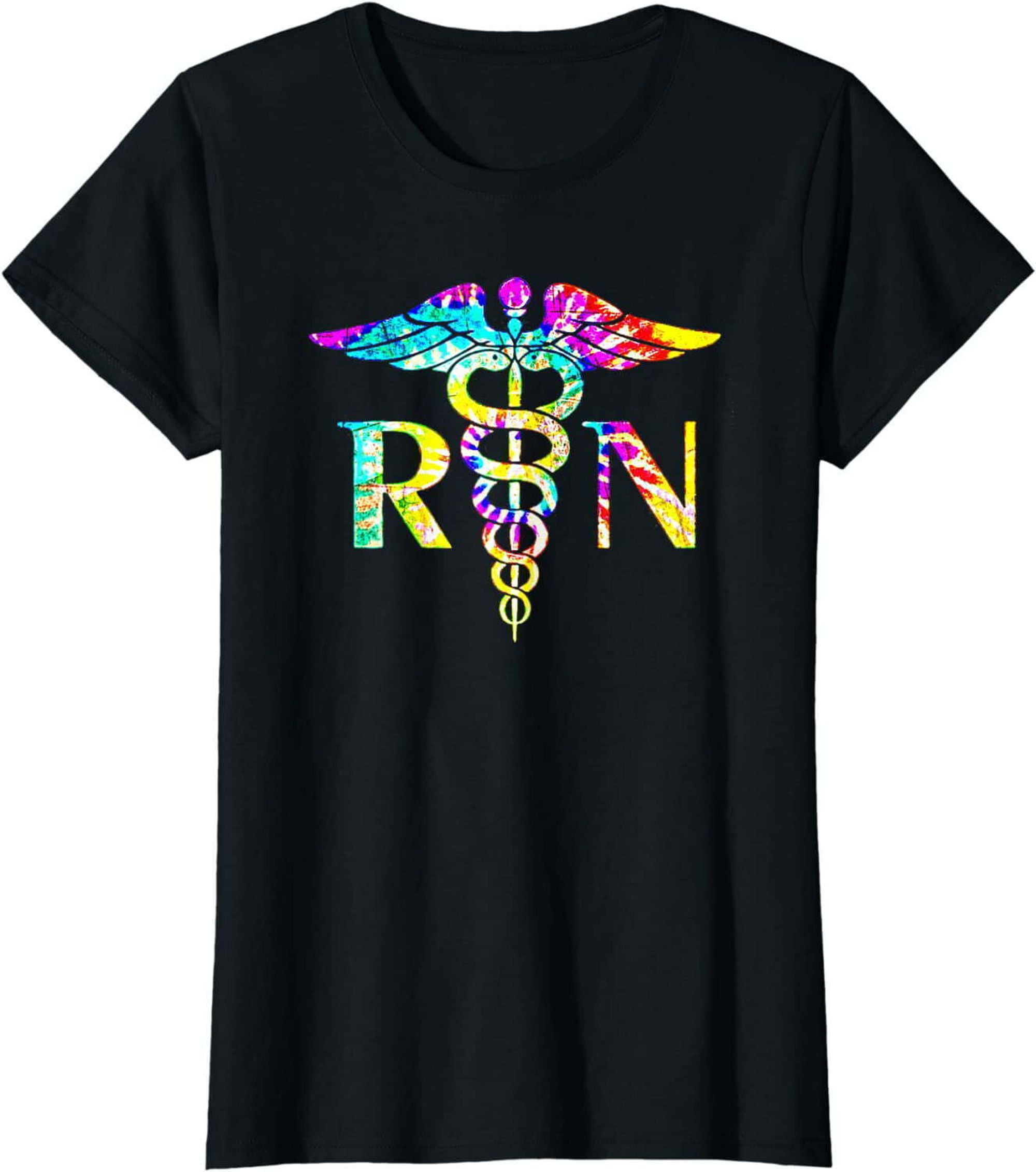 FashionForward RN Wear Black Tie Dye TShirt for Trendsetting Nurses