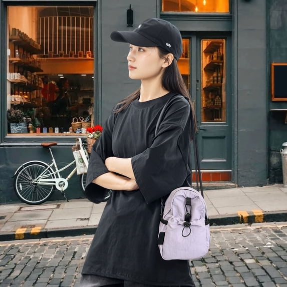 Fashion-Forward Sling Backpack Adjustable Strap & Modern Look,Essential Everyday Sling Simple,Functional & Timeless,Universal Cross-body Carryall for Phone,Wallet ,Keys(Purple)