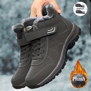 Fashion-Forward Warm Winter Sneakers for   Cozy  Non-Slip  & Stylish PU  Outdoor Footwear