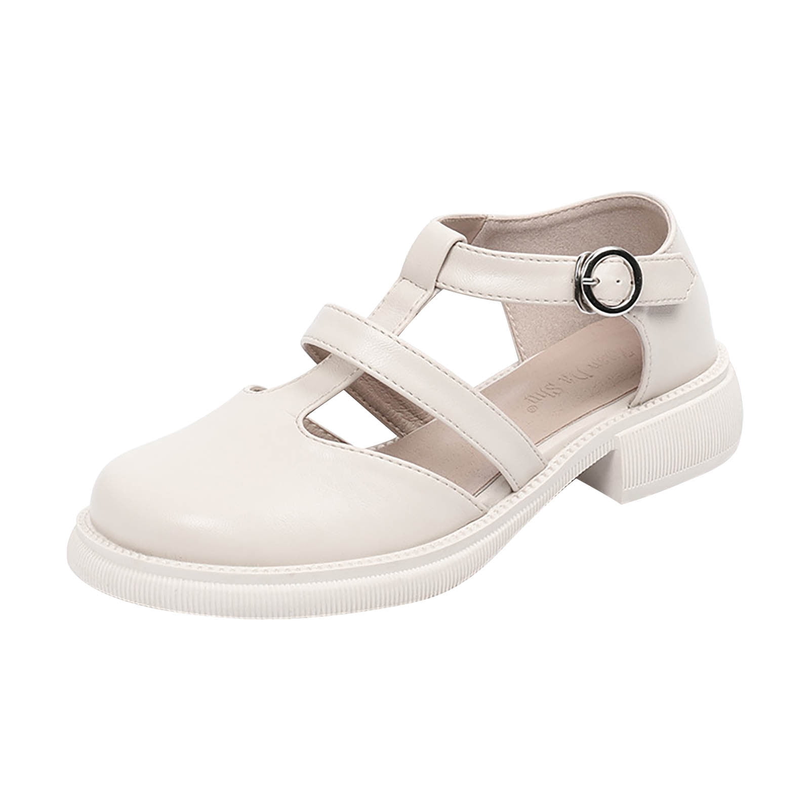 Fashion Four Seasons Women'S Flat Bottom Square Head Shallow Mouth