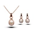 thumbnail image 1 of Fashion Freshwater Cultured Faux Pearl Austrian Crystal Necklace and Earrings Set, 1 of 2