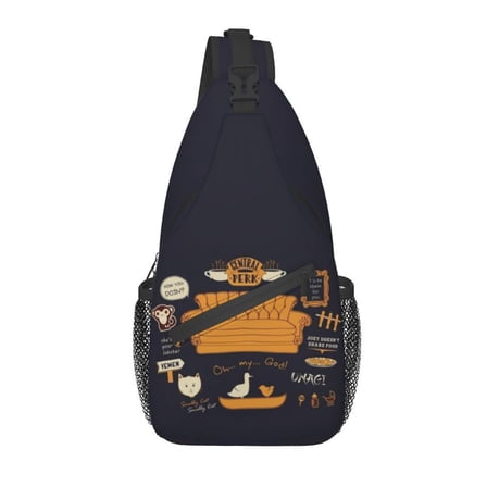 Fashion Friends Crossbody Sling Backpack Men Classic TV Show Shoulder Chest Bag for Hiking