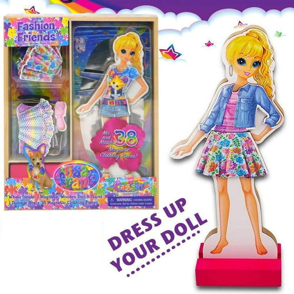 Fashion Friends Lisa Frank Magnetic Wooden Dress-Up Doll