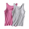 thumbnail image 1 of Fashion From $5 Nexjvus Women Sleeveless Plus Size Camisolesole Athletic Padded Built In Bras Tank Tops S-4XL, 1 of 2