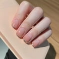 thumbnail image 1 of Fashion Full Cover Gradient Pink Cute Bear French Quicksand Years Short Round Nail Tips False Nails Fake Nails R162, 1 of 8