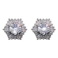 Fashion Full Diamond Stud Earrings Copper Women's Earrings Women's