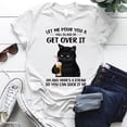 thumbnail image 1 of Fashion Funny Cat Let Me Pour You A Talk Glass Of Get Over It Printed T-shirts Women Summer Casual Short Sleeved T-shirts Round Neck Tops, 1 of 3