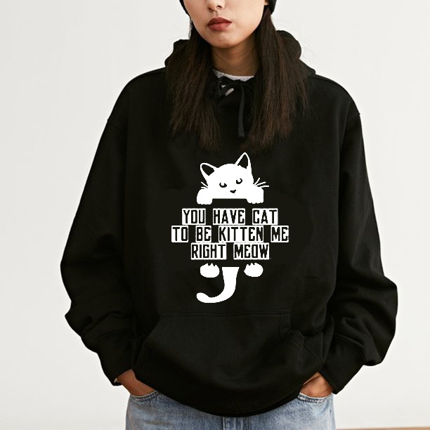 Fashion Funny Oversized Hoodies Women's Men's Gifts Alternative Clothing Aesthetic  Hoodie Jacket Solid Color Sweatshirt Pocket Pullover Winter Tops  Sweater,Black - Walmart.com