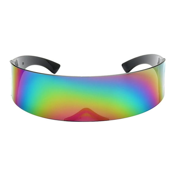 Fashion Futuristic Sunglasses Flat Glasses Party Supplies Multicolor